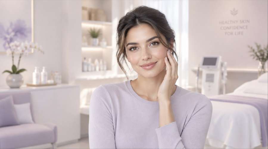 Radiant aesthetics client at Harmony Health and Wellness