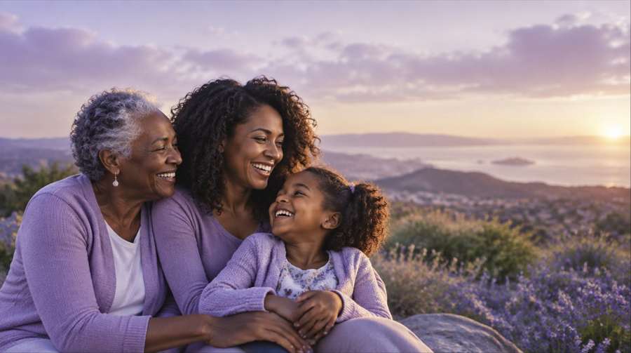 Multigenerational family representing whole-person wellness